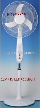 hot sale DC Solar Fan SF516 with battery and LED LIGHT