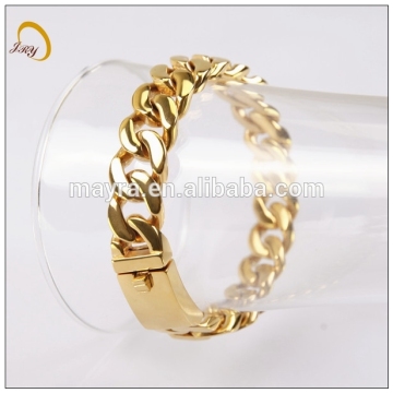 Gold Plate Bracelet Stainless Steel Bracelet