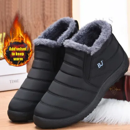Men Boots Lightweight Winter Shoes For Men Snow Boots Plush Warm Men Ankle Boots Unisex Winter Boots Footwear Plus Size 37 47