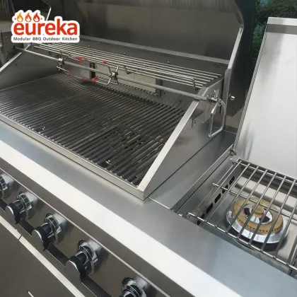 Large Trolley Gas Bbq Grill Charcoal Kitchen Grilled Kitchen Island