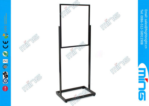 Lightweight Double Sided Floor Stand Sign Holder With Aluminum Open Base