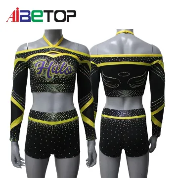 Uniformes de torcida de strass de alta qualidade personalizados