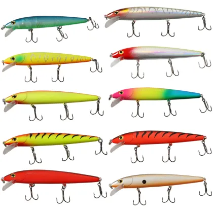 New Arrival 13.5g 12.3cm Hard Bait Sinking Minnow Fishing Lures Crankbaits with 3D Eyes