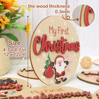 My First Holiday Milestones Photo Props