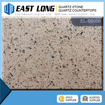 beige Color Polished Surface Solid Quartz Stone