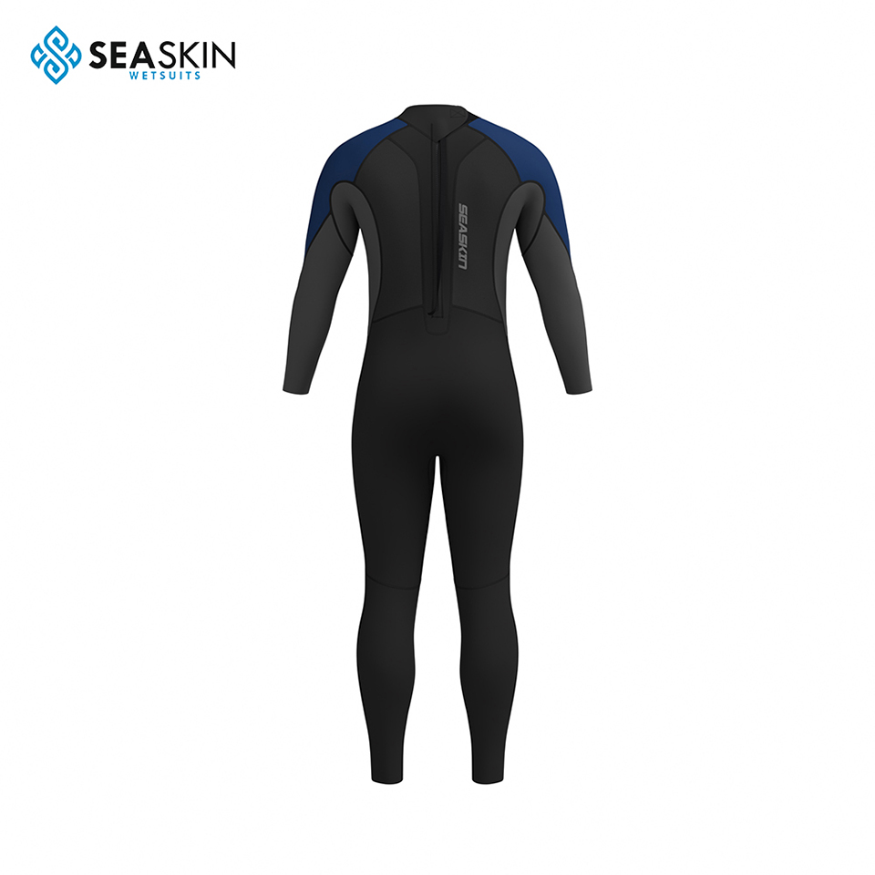 Sea Seaskin Back Zipper Manga larga Buceo para hombres