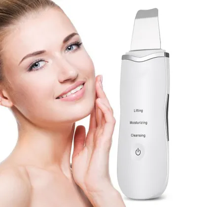 Sonic facial skin scrubber deep facial cleansing peeling device scraper