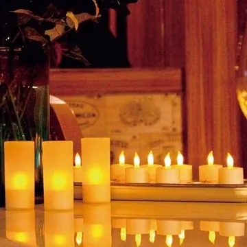 Romance rechargeable LED tealight candle with holder