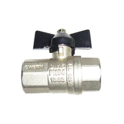 Aluminum butterfly handle brass ball valve FxF