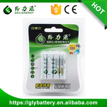 Geilienergy Brand Factory Direct 1.2V 800mah NIMH AAA rechargeable battery