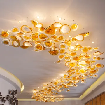 Wedding Luxury hotel large lobby custom chandelier lamp