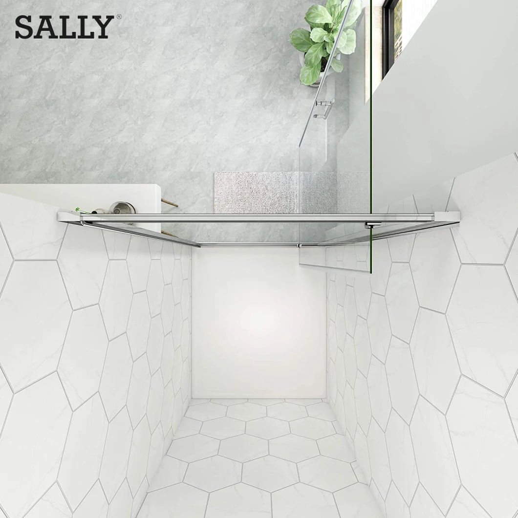 Sally Corner Rechteckige Nische Duschbad gerahmte Tür getauchtes Glas Bad Badzubehör Accessoires Scharnier Duschtüren