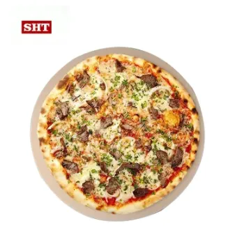 Round Black White Cordierite Ceramic 22 Inch Pizza Stone BBQ 18 X 24 Pizza Stone
