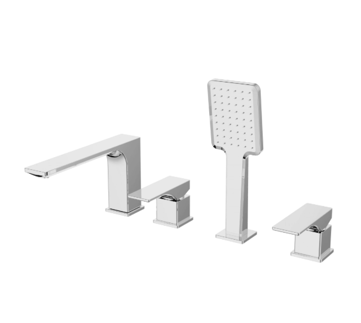 Bathroom faucet with hand shower