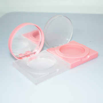 Pink Empty Blush Case with Clear Top for 36mm Pans - Unique Designed Pressed Powder Box