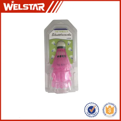 High Quality Colorful Foamed Plastic Head Nylon Badminton Shuttlecock