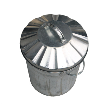 Small Galvanized Bin 14 Liter with Lid