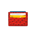 New Arrival Luxury Ostrich Texture Leather Card Holder