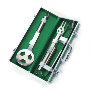 Ensemble d&#39;outils de forme de football 3pcs bbq