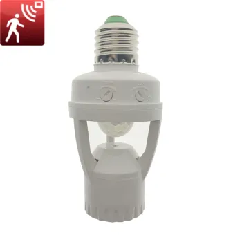 E27 PIR Induction Infrared Motion Sensor LED Lamp Base Holder