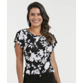 O-cuello Casual Floral Blusas Tops elegantes