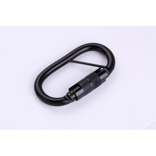 Black Color Steel 2T Capacity Carabiner