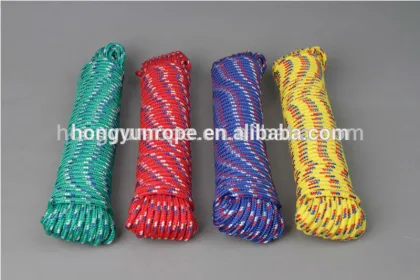 Polypropylene diamond braided rope
