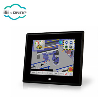 IEI DM-F08A/R 8 Inch IP65 Industrial Monitor - Aluminum Panel Resistive Touch LCD 12V DC