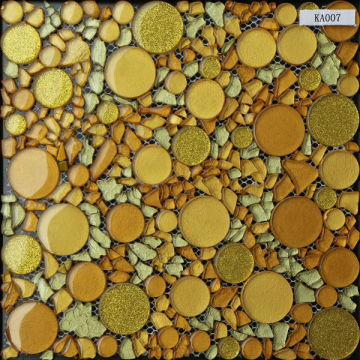 Round Back Splash Crystal Glass Mosaic KA007