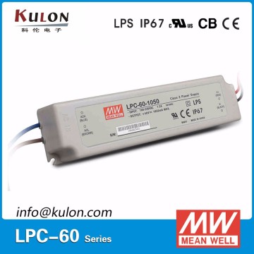 Efficiency Meanwell 60w LPC-60-1050 Constant Current LED Driver 1050mA