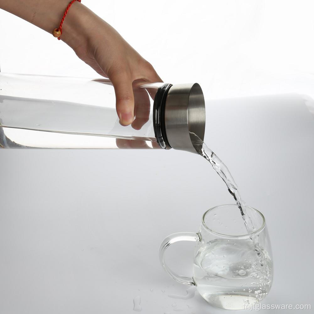 Théière en verre avec infuseur à thé en gros