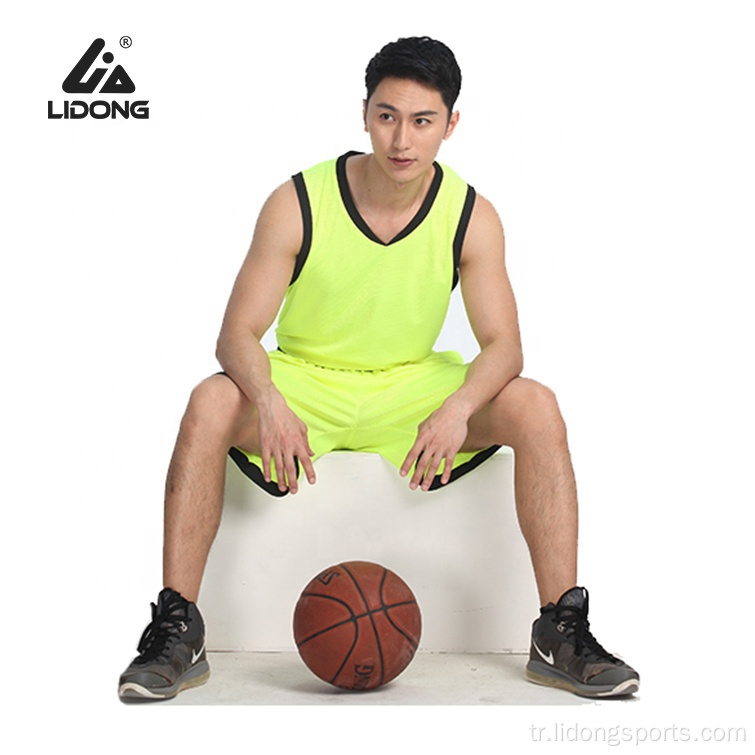 Toptan süblimlenmiş özel tasarım basketbol forması üniforması