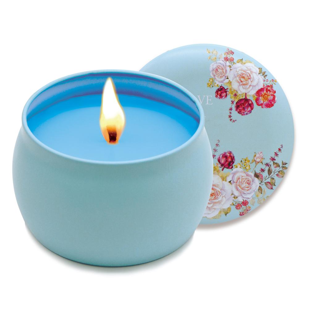 Bulk Personalized Aromatherapy Scented Soy Wax Tin Candles