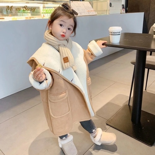 Babymädchen mit Kapuze Lose Jacke Kinderjacke