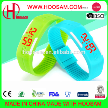 latest fashion watch silicone digital LED wristband watch