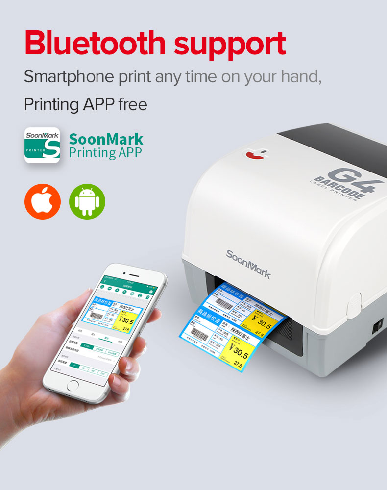 G4 Bluetooth thermal label printer