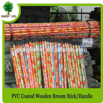 beautiful color flower design wood handle wood mop from china factory