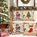 Feliz Navidad Pillow Farmhouse Almohada de lanzamiento de Navidad