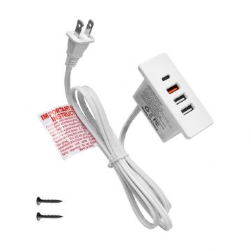 Hub C USB C à la bande de puissance, 4 ports USB, charge rapide de 20 W