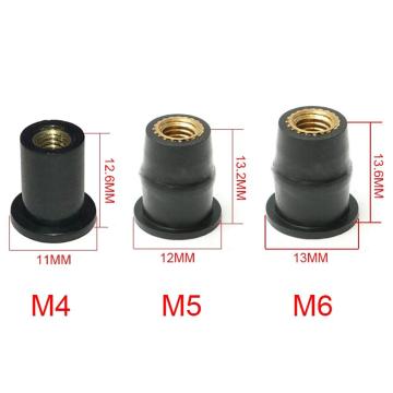 Universal Rubber Nuts M6: Neoprene Nuts for Damper Panel Fixing