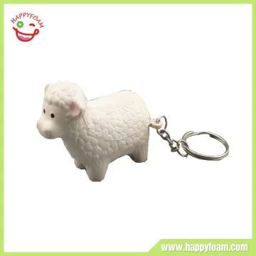 Manufacturer Supply Cheap Key Rings Sheep Stress Ball