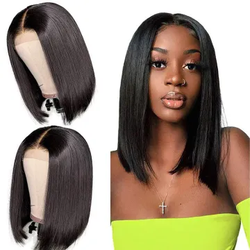 Popular Highlight 1b Honey Brown Color Straight Bob Human Hair Lace Front Wigs Lace Wigs for Black Women