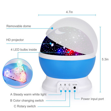 RGB Ocean Night Fairy Dream Moon Star Lampe - 3D Kids Room Decor LED Lamparas Licht