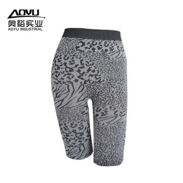 Custom Black Leopard Seamless Women Yoga Pants