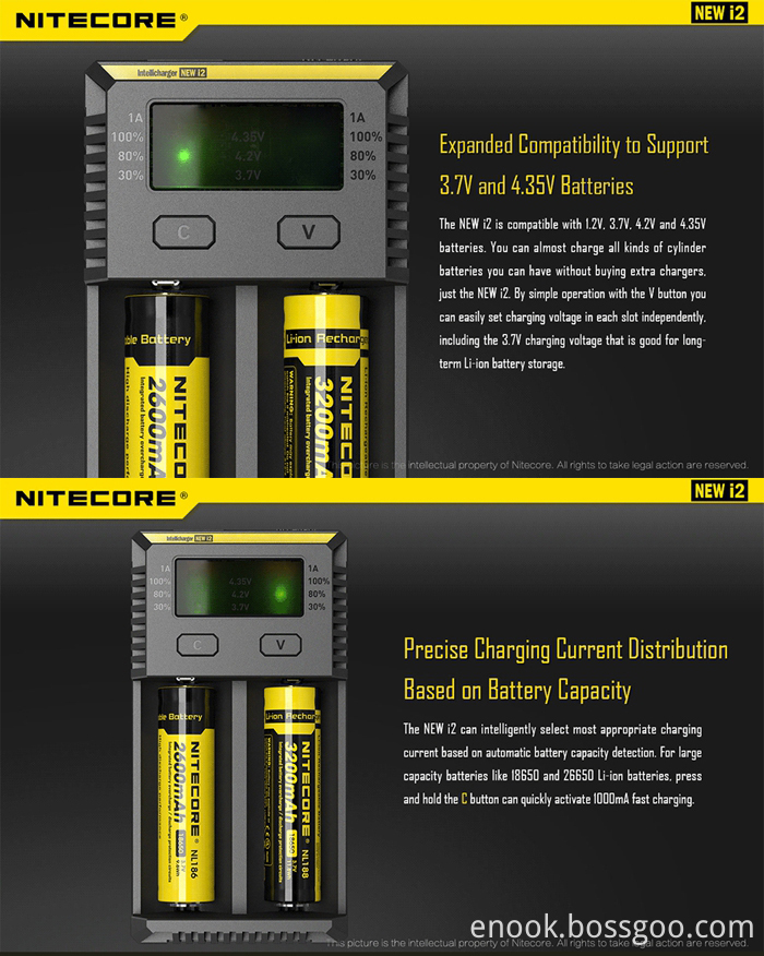 2017 Nitecore I2 18650 Battery Charger