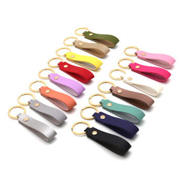 Custom Leather Keychain with Bronze Metal Handcraft and Polychromatic Design