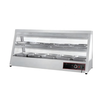 Efficiency Food Warmer: Curved Glass Electric Food Warming Showcase for Restaurants and Commercial Kitchens