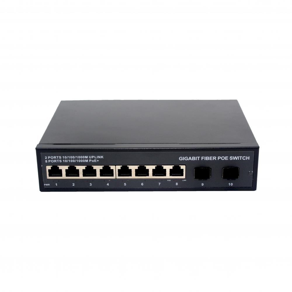8 Downlink PoE RJ45 Ports