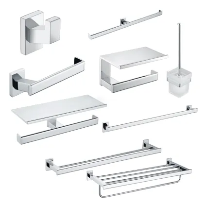 Chrome Brass Bathroom Hardware Accessory Set