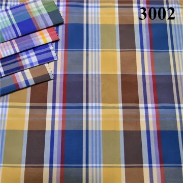 Check design tc yarn dyed woven shorts fabric & shirt fabric